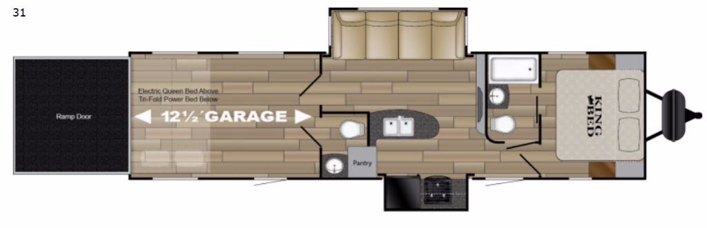 2017 Heartland Torque XLT TQ T31 Toy Hauler Travel Trailer Bath and a Half|Front Bedroom|Two Entry/Exit Doors