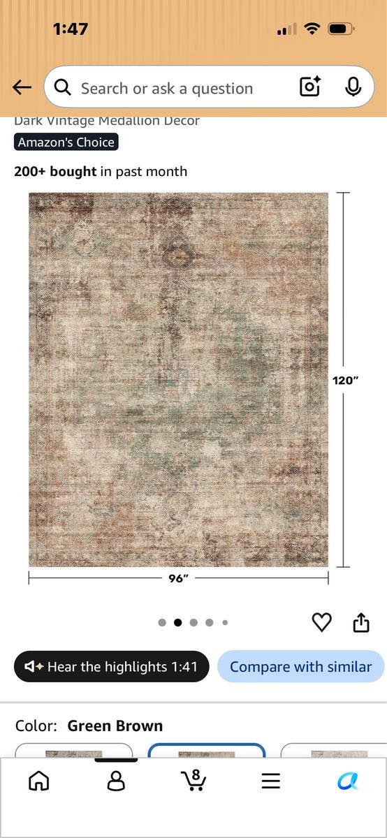 8 x 10 Area Rug