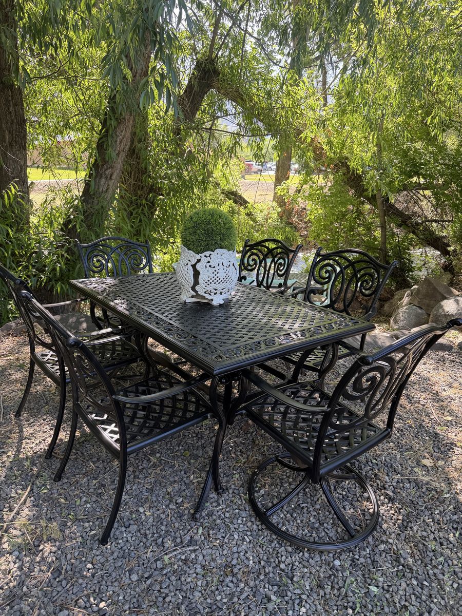 Price Firm Patio Dining Set Table 6 Chairs Metal