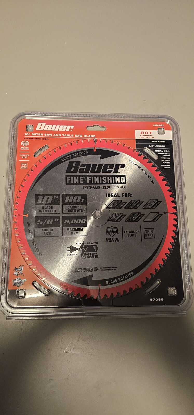 10" Bauer Fine Finishing Saw Blade