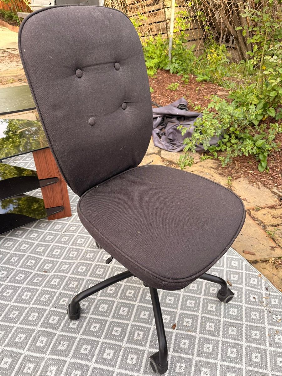 Grey fabric desk chair