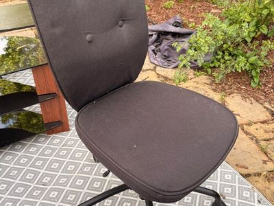 Grey fabric desk chair