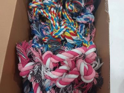 2 knot rope dog toys (6 inches)