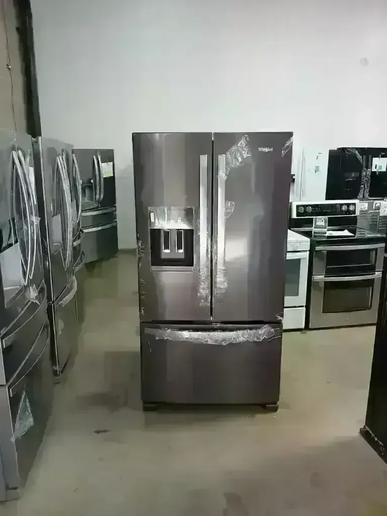 NEW WHIRLPOOL 25 C FT BLACK STAINLESS FRENCH DOOR