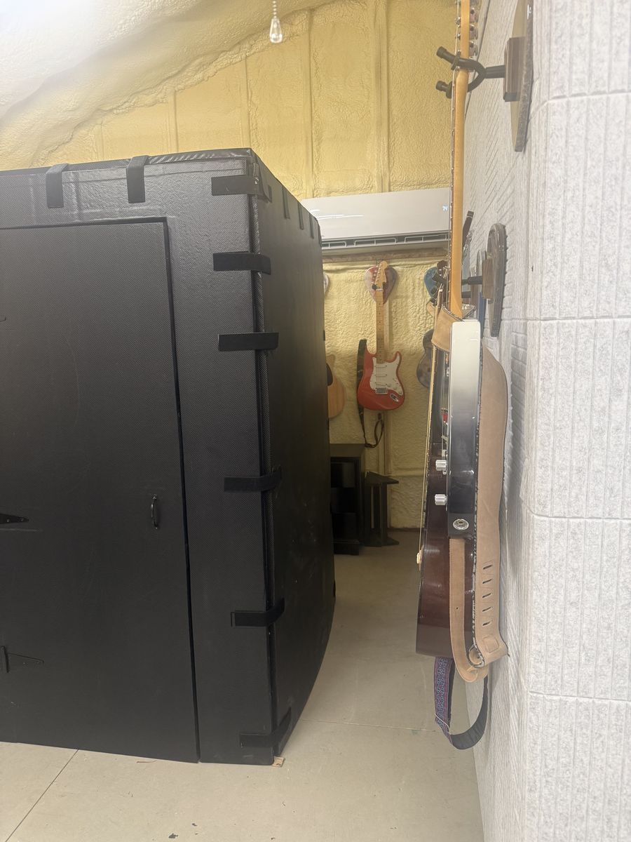 Black Portable Sound Booth/ With acoustic Foam