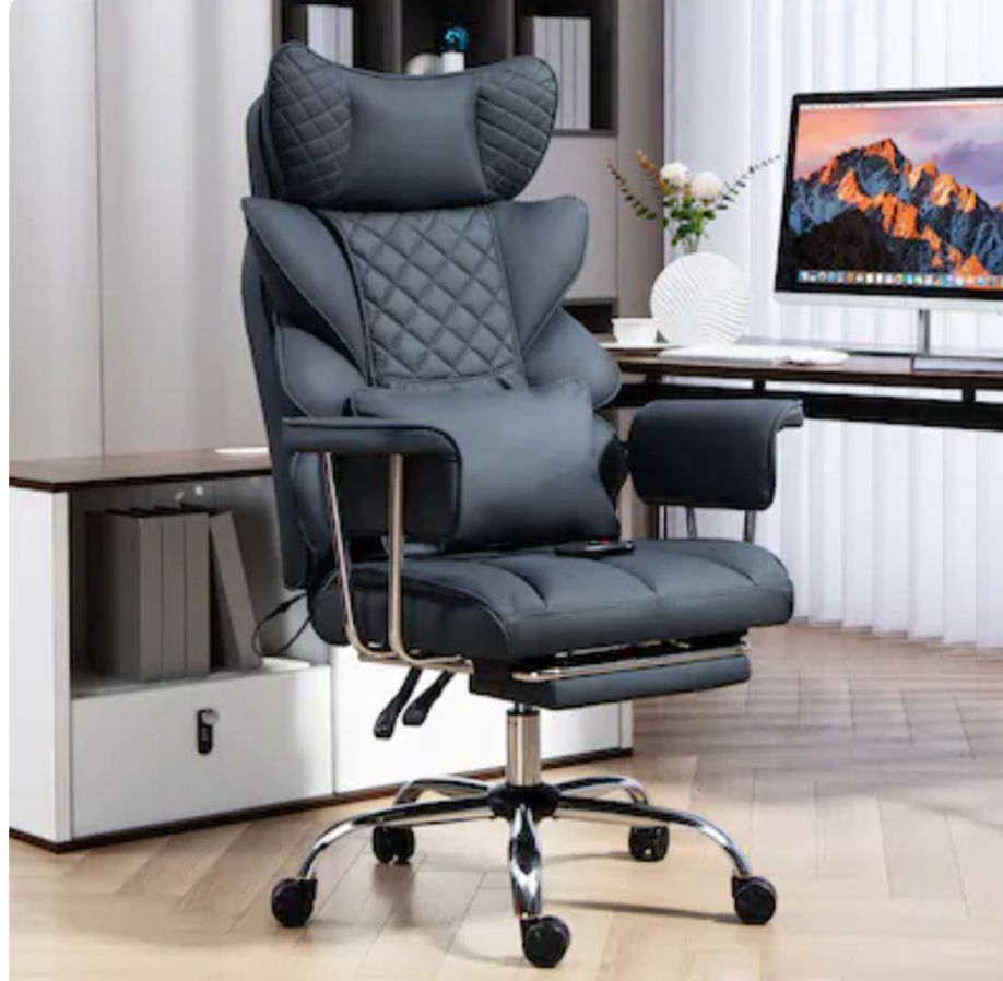 NIB High Back Executive Office Chair with Massage and Recline Options