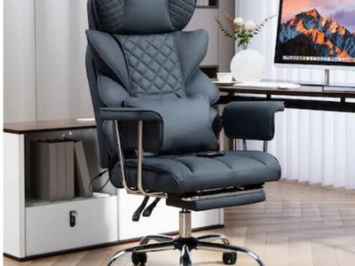 NIB High Back Executive Office Chair with Massage and Recline Options