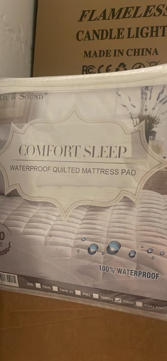 Safe & Sound Comfort Sleep King Waterproof Quilted Mattress Pad