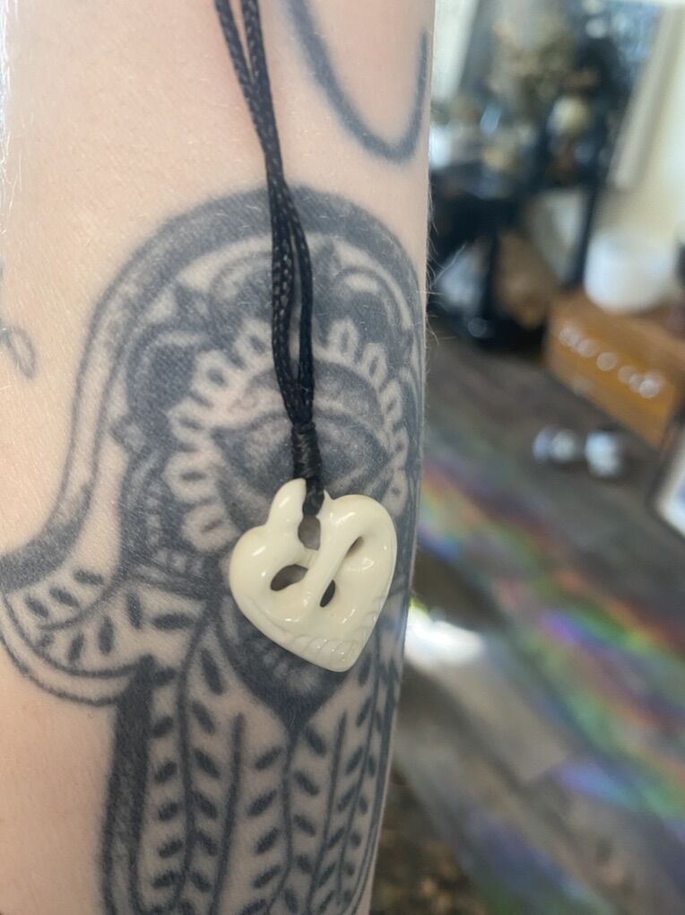 Shell Heart Necklace Adjustable