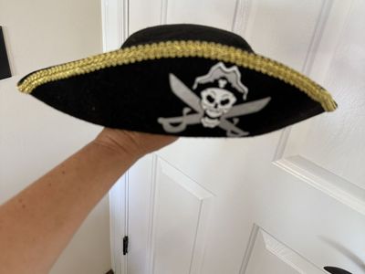 Pirate hat with gold trim one size