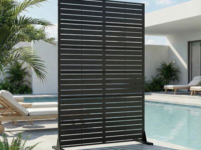New Black Metal Outdoor Privacy Screen