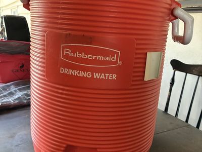 5 gallon Rubbermaid Orange Drinking Water Cooler Jug Dispenser, Large Capacity,