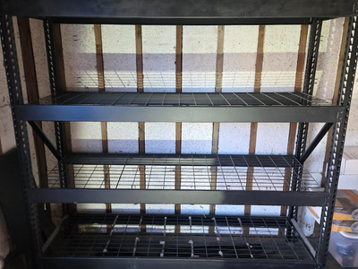 Husky Freestanding Storage Shelf black 78t x 77w x 24d