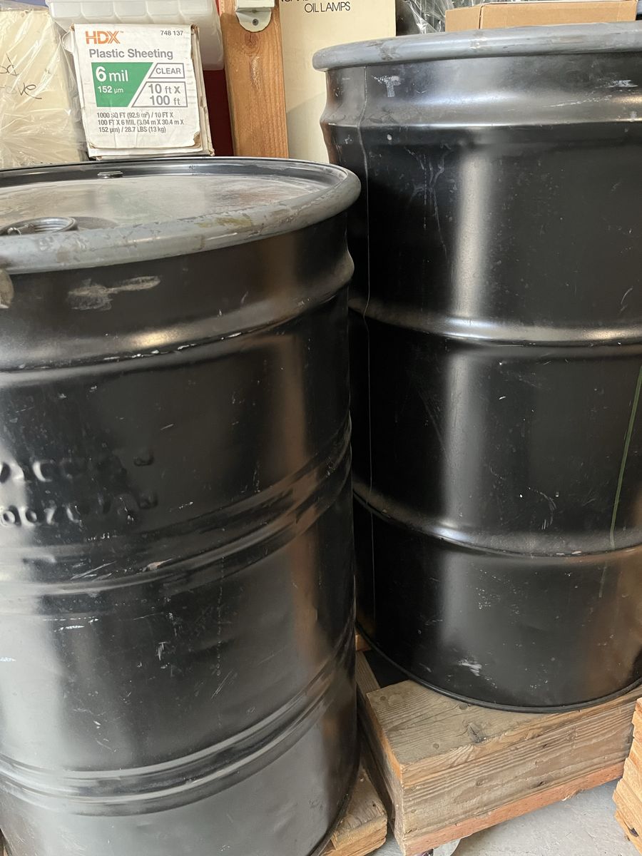 55 gallon metal barrels