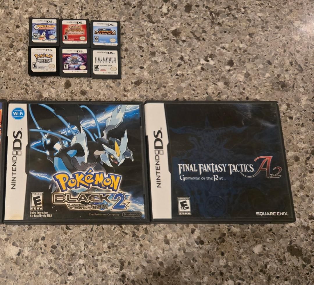 Nintendo Ds game bundle including PokeMon Black 2! trades considered!