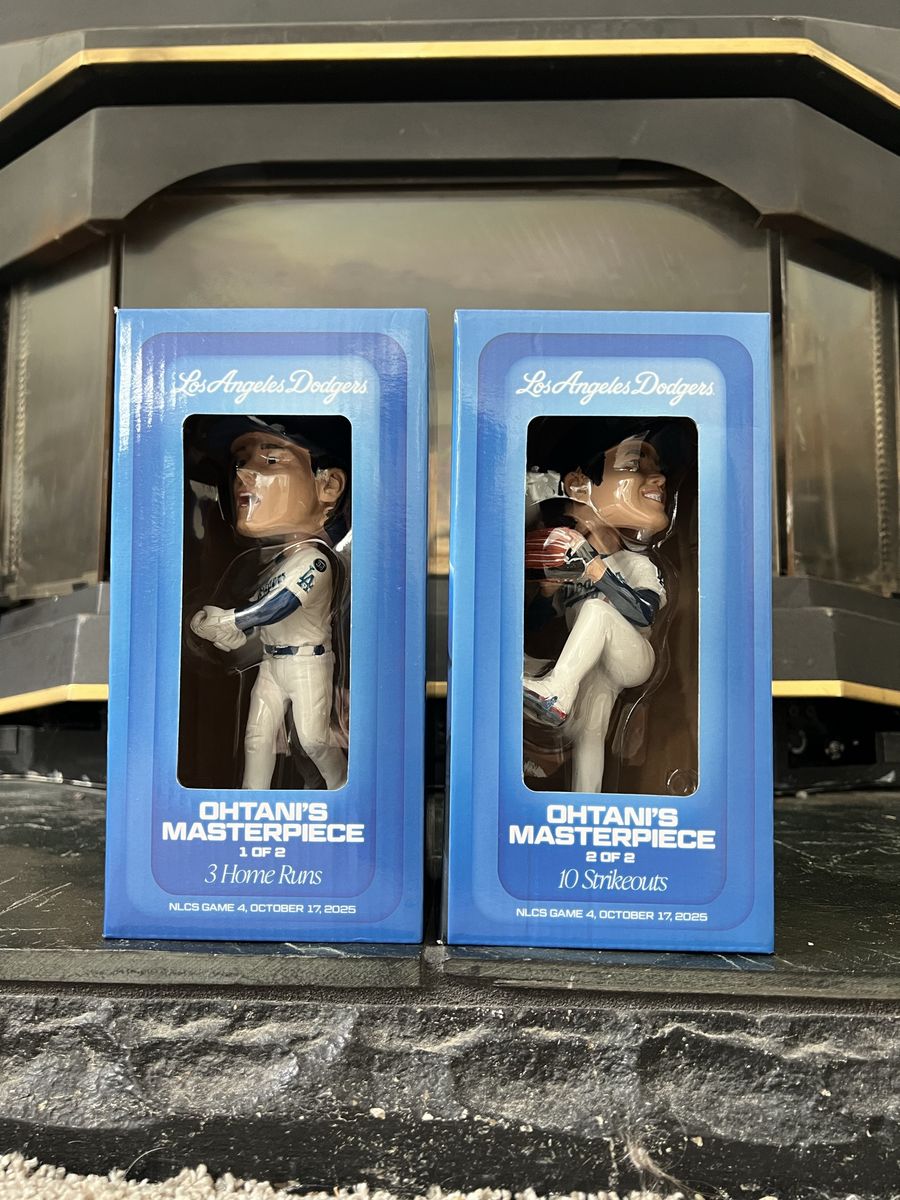 Shohei Ohtani Masterpiece Bobblehead Set 1 & 2 LA Dodgers NLCS Game 4