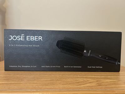 JOSE EBER 4-in-1 Volumizing Hot Brush - Anti-Static, Anti-Frizz, Ion Generator, Dual Heat Settings Sealed Box