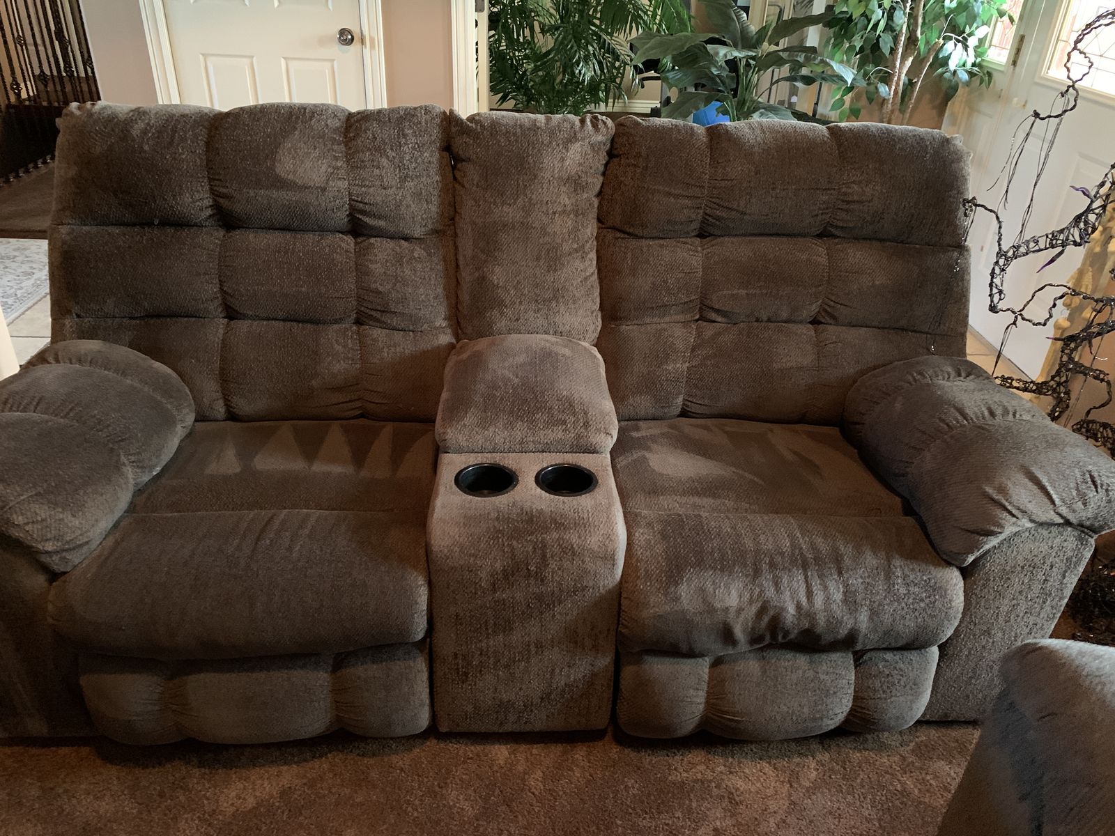 Three piece living room furniture set