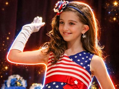 Dazzle In Your Patriotic Dress At All Natural No Makeup Beauty Pageant 0-17 Years Old