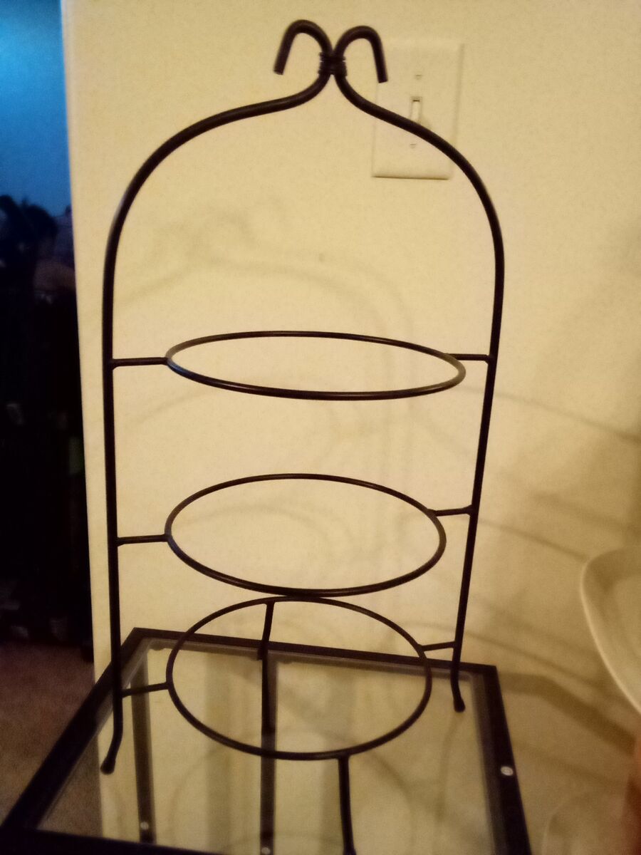 Buffet stand black rod iron