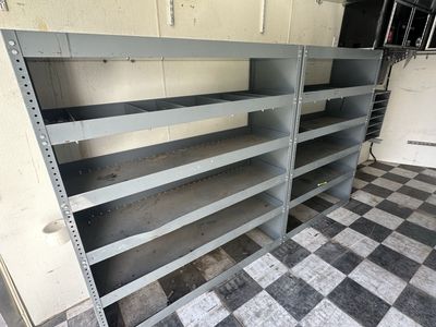 Utility trailer storage racks shelving van truck