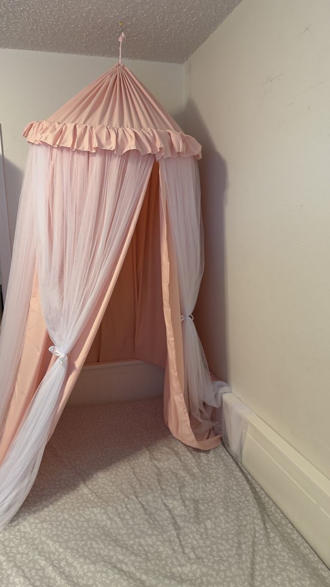 Canopy has been sold. White trundle bed still available $50