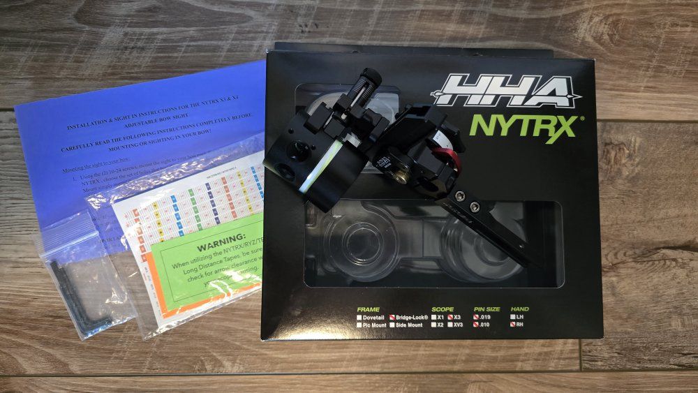 HHA NYTRX 3 Pin Horizontal Adjustable Bow Sight