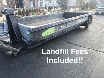 Low boy dumpsters for clean dirt or concrete