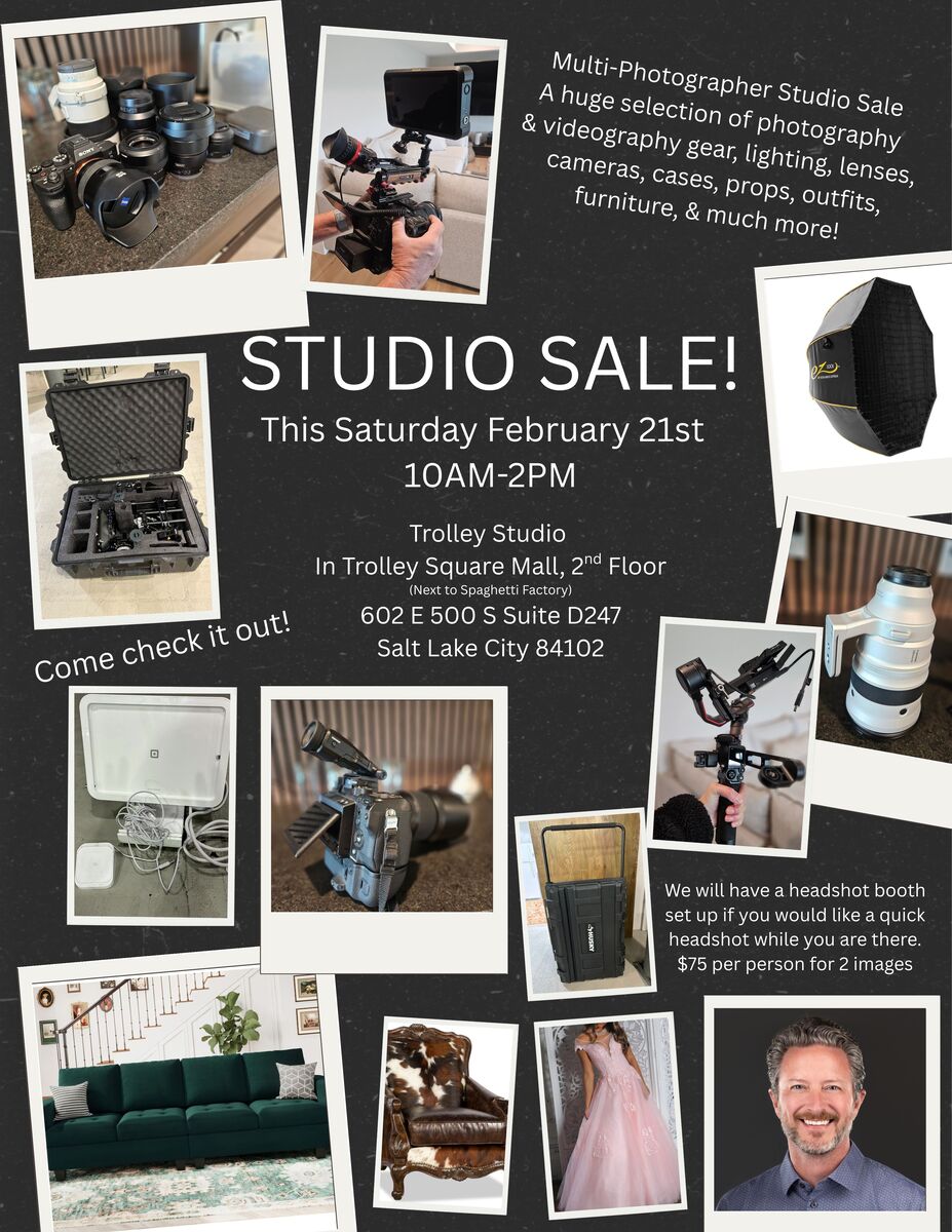 Mutli Photographer Studio Sale - Equipment, Props, Clothes