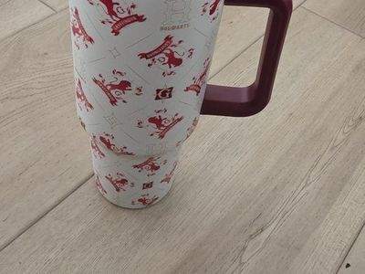 Hogwarts Gryffindor Harry Potter Tumbler Mug with Handle & Lid - White/Red