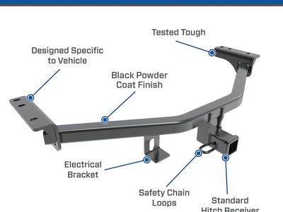 Draw-Tite 75235 Trailer Hitch Class III Black, 2 Receiver For 06-18 Toyota RAV4