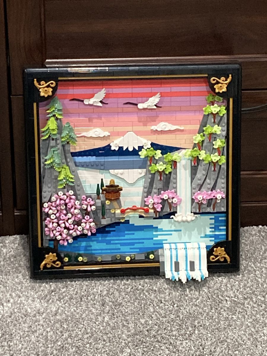Lego Art: Japanese Cherry Blossoms Landscape