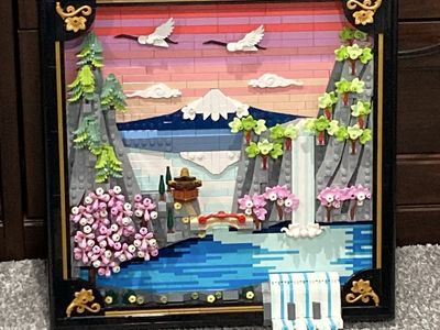 Lego Art: Japanese Cherry Blossoms Landscape