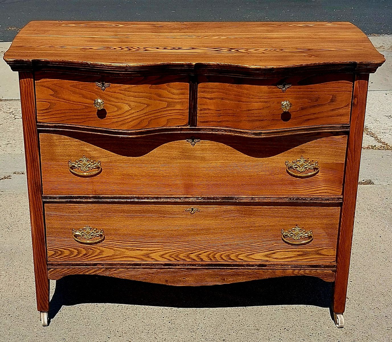 Antique Oak Dresser 4 Drawer
