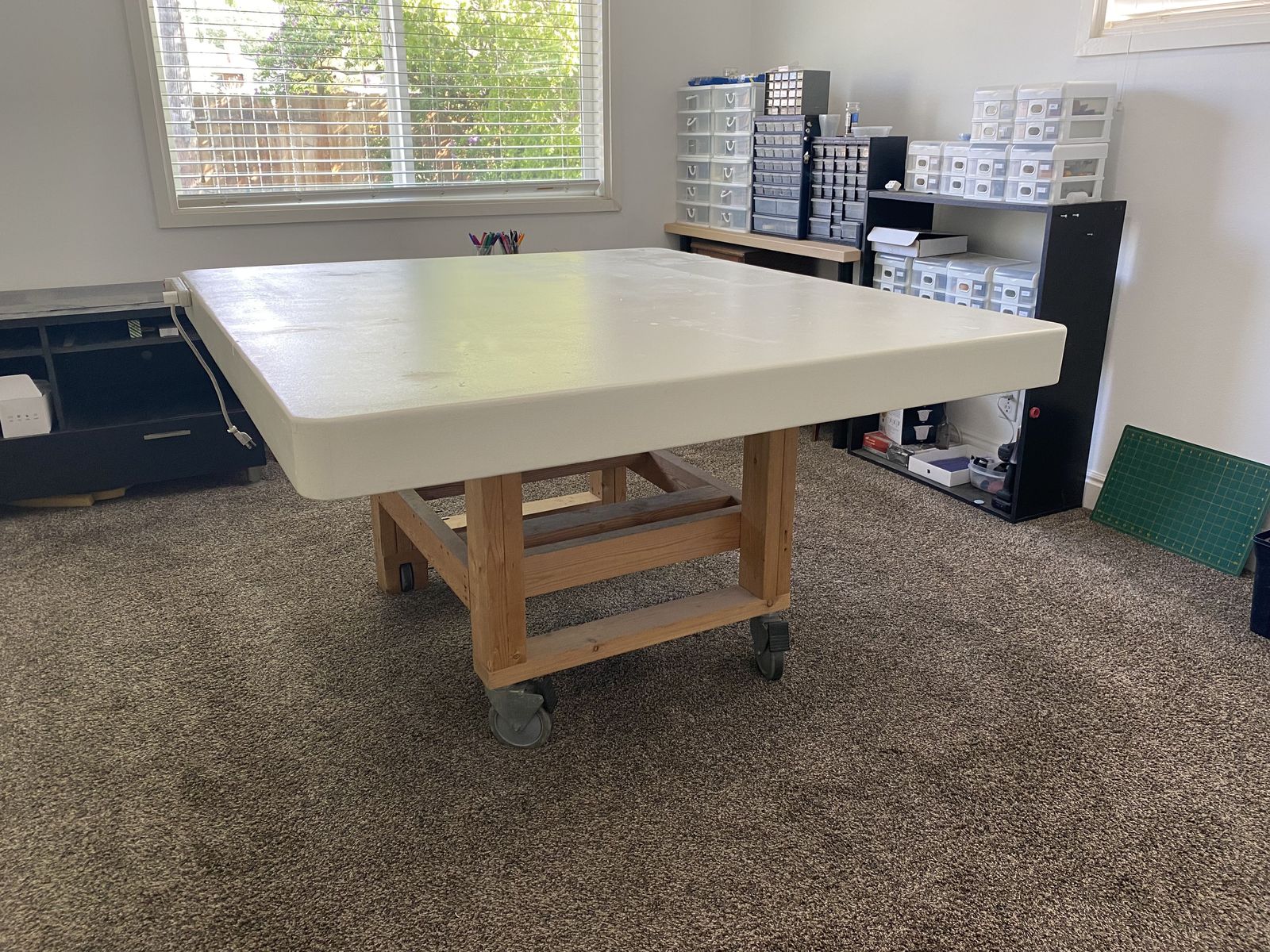 Custom-built heavy-duty work / craft table in very good condition