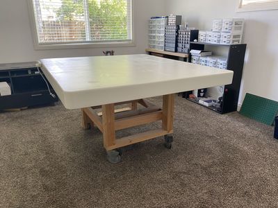 Custom-built heavy-duty work / craft table in very good condition