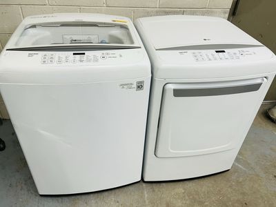 LG super capacity washer and dryer set