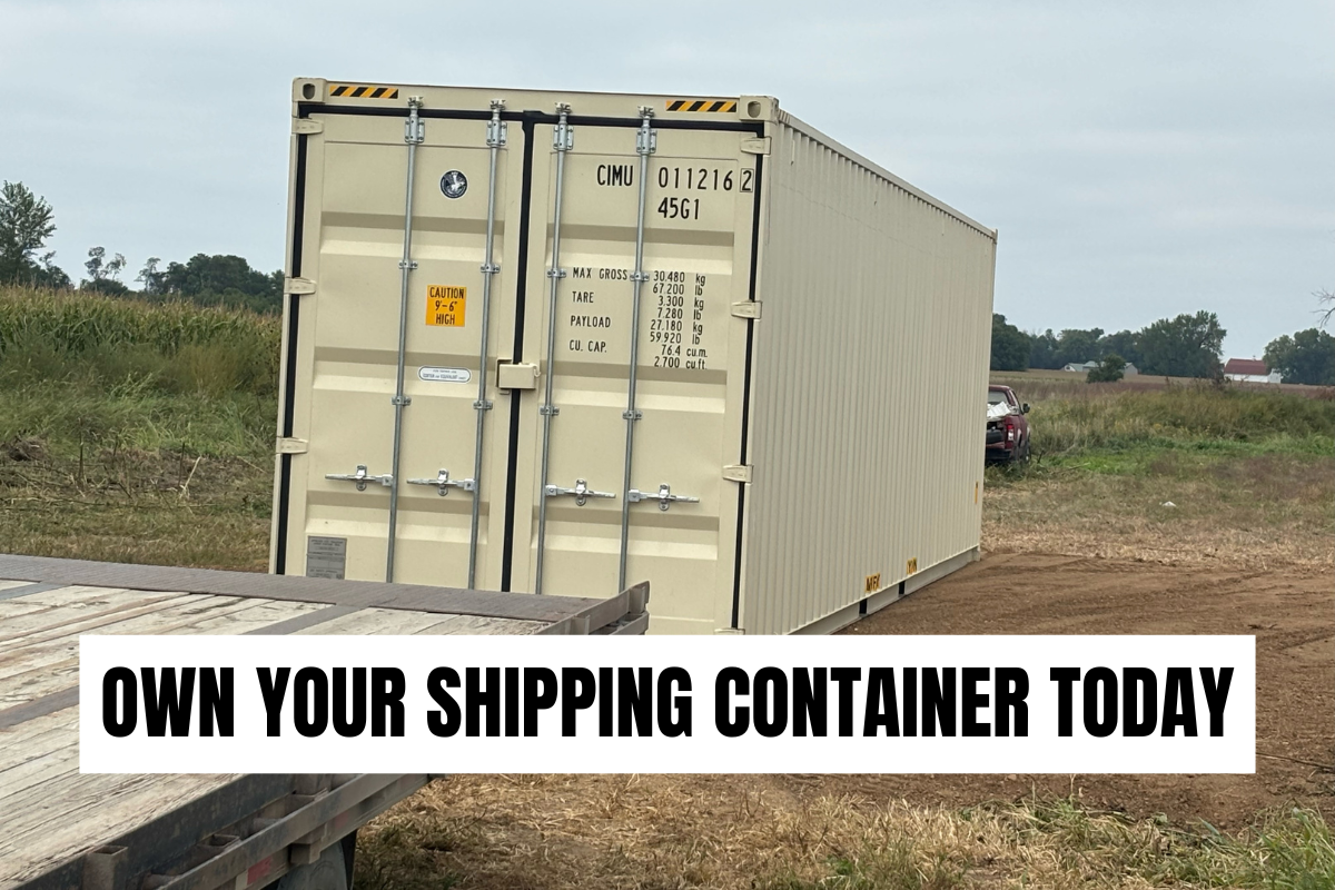 Shipping Container 40ft High Cube – Outdoor Storage Solution – One Trip