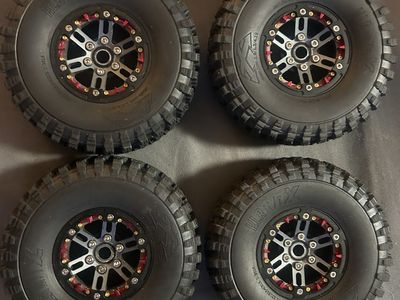 1.9” aluminum Beadlocks with tires