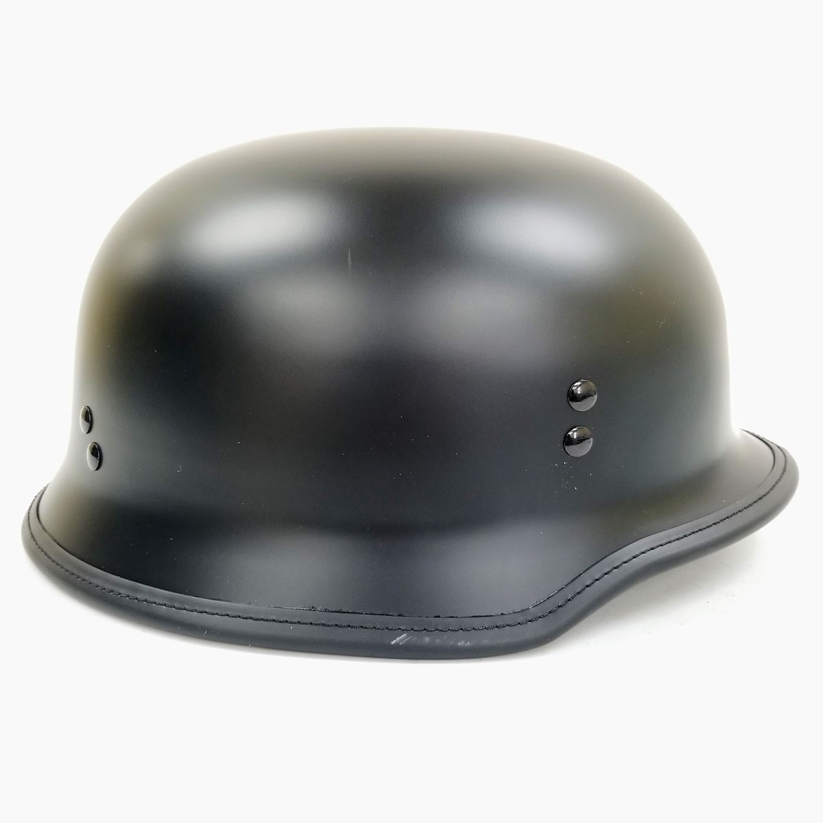 Highway 21 9MM German Beanie Motorcycle Riding Helmet (Matte Black, Medium) (77-1001M-L-R1-S4)