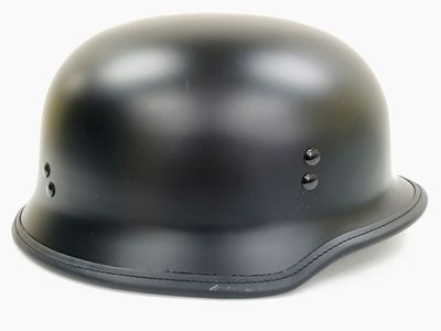 Highway 21 9MM German Beanie Motorcycle Riding Helmet (Matte Black, Medium) (77-1001M-L-R1-S4)