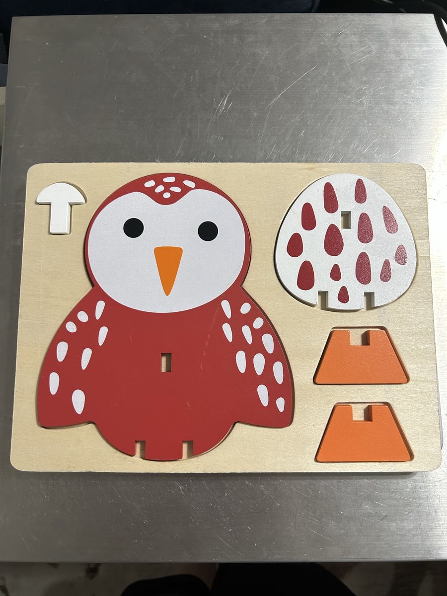 Wooden Owl Puzzle for Toddlers - Educational Toy with Chunky Pieces