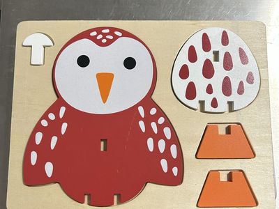 Wooden Owl Puzzle for Toddlers - Educational Toy with Chunky Pieces