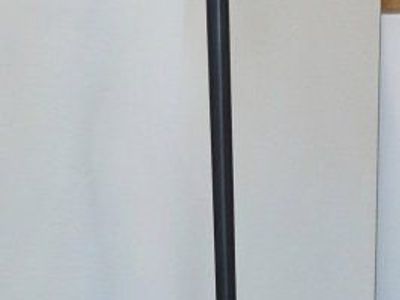 Black Torchiere Floor Lamp with Brass Accent