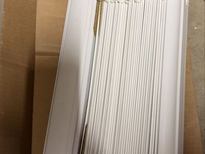 34x72 white faux wood blinds (white) - never used