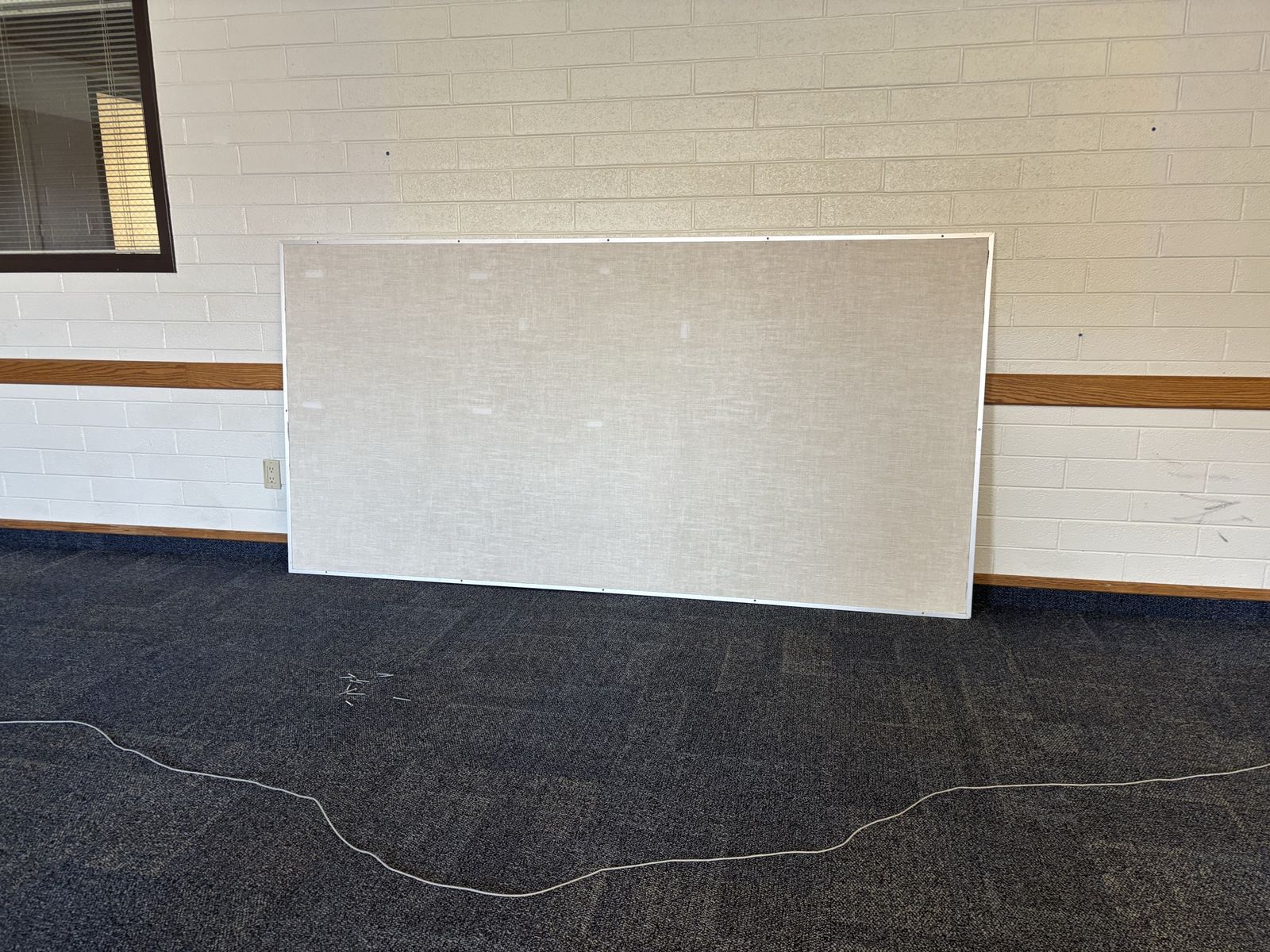 3 - Large Gray Fabric Pinboard/Bulletin Board with Aluminum Frame.   ( FREE )