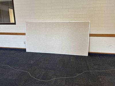 3 - Large Gray Fabric Pinboard/Bulletin Board with Aluminum Frame. ( FREE )