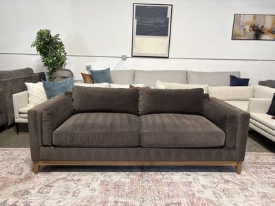 Velvet Brown Couch (Free Delivery )