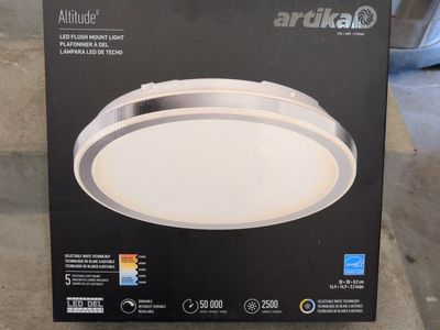 Artika Altitude 15" LED Flush Mount Light - Dimmable, 5 Selectable White Colors, 2500 Lumens Brand new. never used two of them