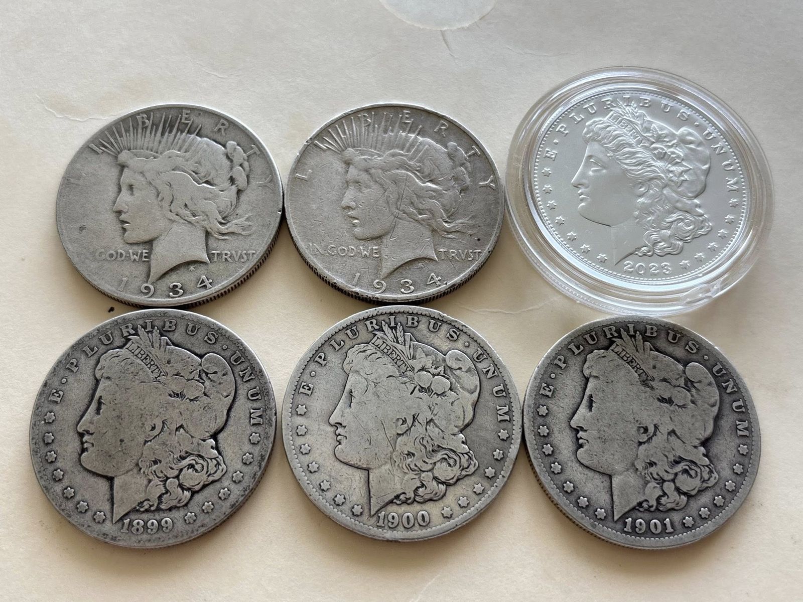 Low mintage morgan & Peace dollars